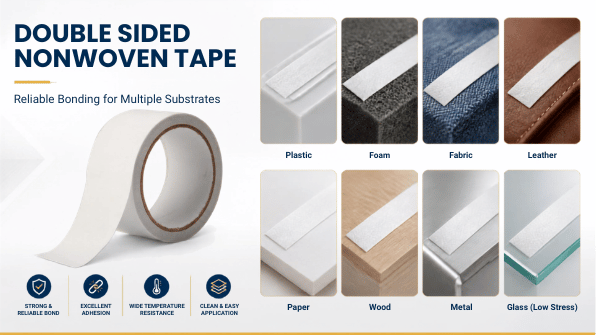 Suitable substrates for Double Sided Nonwoven Tape